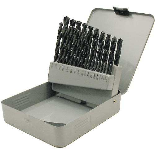 JET-KUT&reg; Black Oxide Drill Bit Set, 29 Pieces, High Speed Steel Sécurité Médic