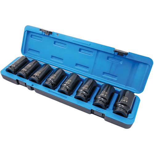 Jeu de douilles SAE &agrave; 6 pans PS834D, 8 Mcx, Chocs, Prise de 3/4", Profond Sécurité Médic