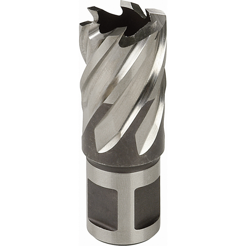 Fraise annulaire, Diam&egrave;tre de 3/4", Acier rapide, Profondeur de la coupe de 3", Tige 3/4" Sécurité Médic