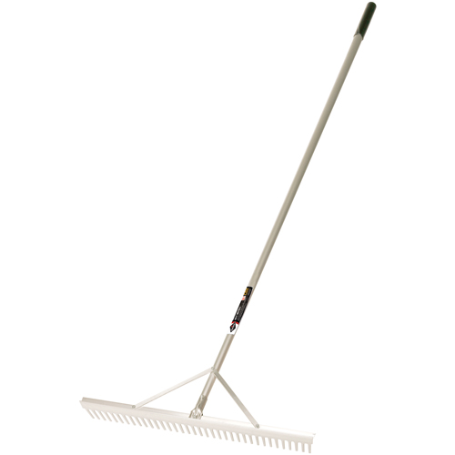 Pro Level Rakes, Aluminum Handle, 36" W, Aluminum Blade, 36 Tines Sécurité Médic