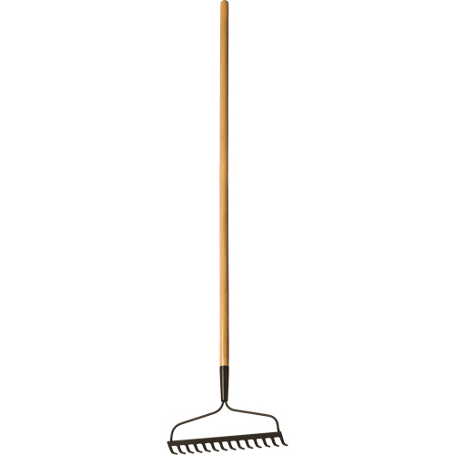 Bow Rake, Wood Handle, 51" L, 14" Blade, 14 Tines Sécurité Médic