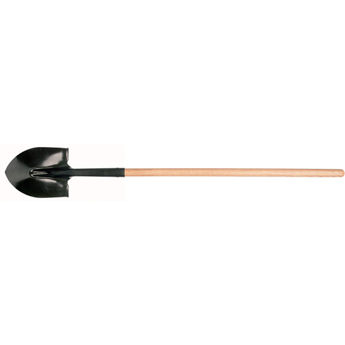 Round Point Shovel, Tempered Steel Blade, Hardwood, Straight Handle Sécurité Médic
