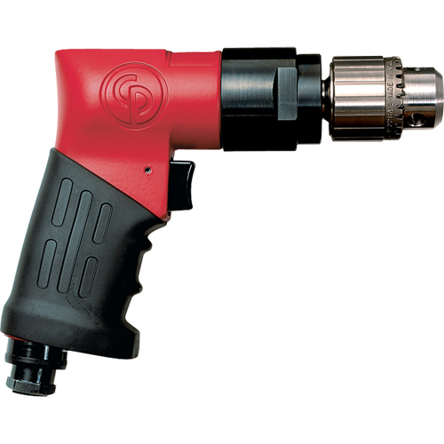 Non-Reversible Drills, 21 CFM, 1/4" NPTF, 89 dBA, 3/8" Chuck, Keyed Sécurité Médic