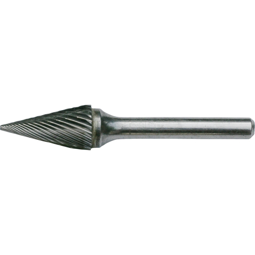 Fraises au carbure solide - Forme conique pointue CLEVELAND, SM-5, 1/2" dia., 1/4" Tige, 22,2 mm Prof. de la coupe Sécurité Médic