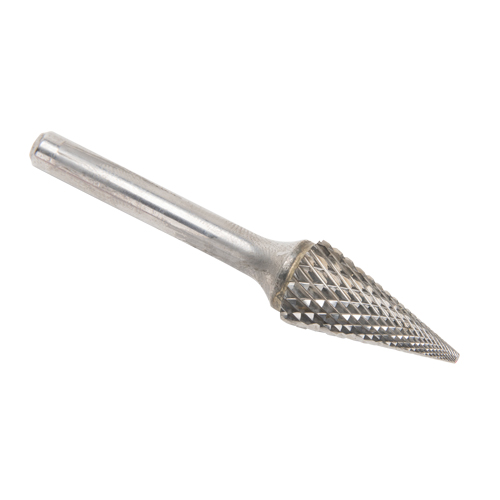 Fraises au carbure solide - Forme conique pointue CLEVELAND, SM-5, 1/2" dia., 1/4" Tige, 22,2 mm Prof. de la coupe Sécurité Médic