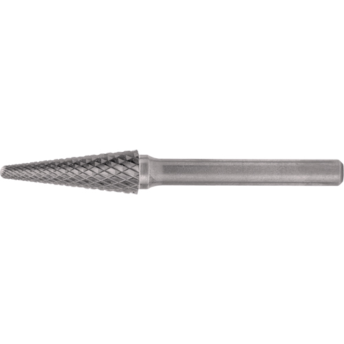 CLEVELAND Solid Carbide Burrs - Taper Shape Radius End 14°, 1/4" Shank Sécurité Médic