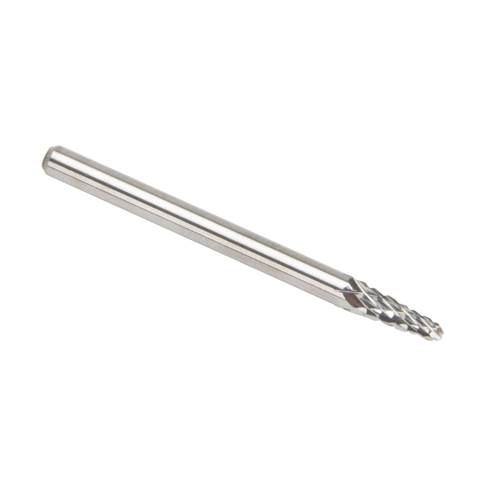 CLEVELAND Solid Carbide Burrs - Taper Shape Radius End 14°, 1/8" Shank Sécurité Médic