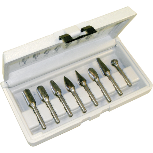 CLEVELAND Right Hand Spiral Burr Sets, 8 Pieces Sécurité Médic