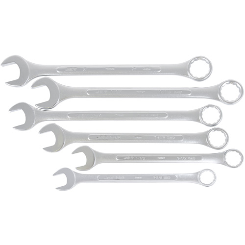 Fully Polished Long Pattern Combination Wrench Set, Combination, 6 Pieces, Imperial Sécurité Médic