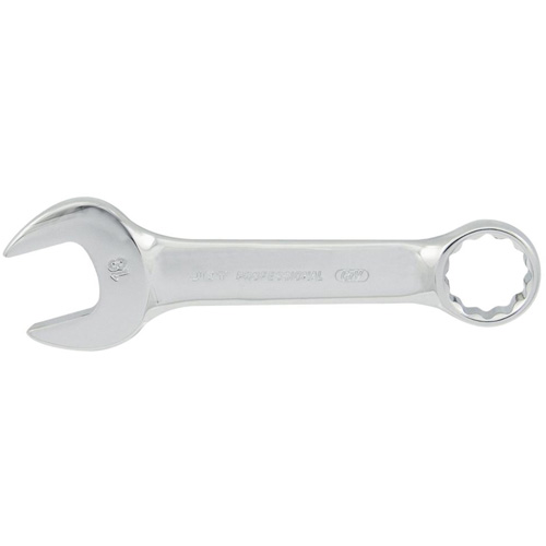 Fully Polished Stubby Combination Wrench, 12 Point, 10 mm, Chrome Finish Sécurité Médic