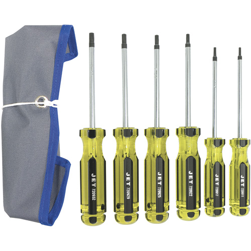 Jeu de tournevis &agrave; manche g&eacute;ante TORX JHTSS-6, 6 Sécurité Médic