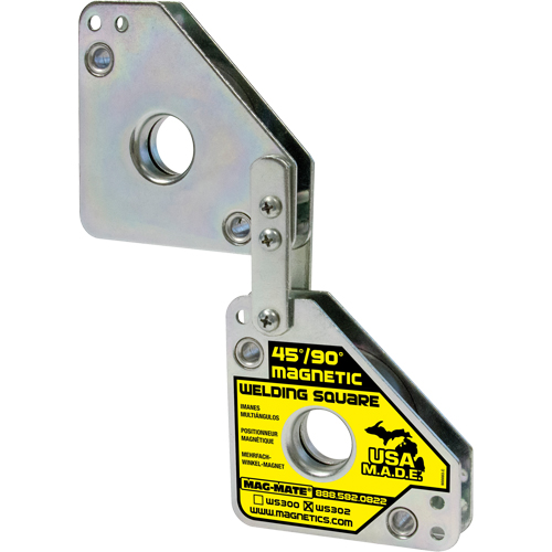 Magnetic Welding Squares, 7-5/8" L x 1-3/8" W x 3-3/4" H, 120 lbs. Sécurité Médic