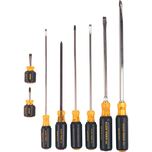 Long & Short Cushion-Grip Screwdriver Set, 8 Pcs. Sécurité Médic