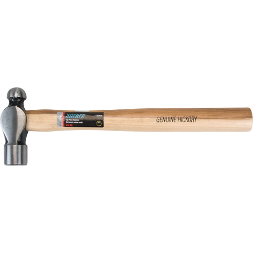 Ball Pein Hammer, 24 oz. Head Weight, Plain Face, Wood Handle Sécurité Médic