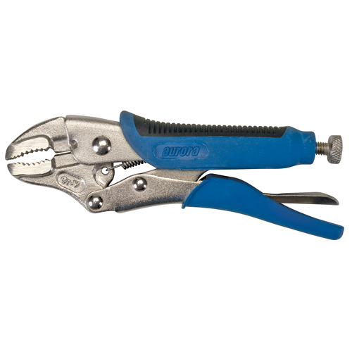 Locking Pliers with Wire Cutter, 5" Length, Curved Jaw Sécurité Médic