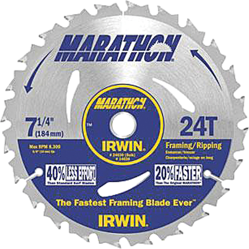 Contractor Saw Blades - Marathon&reg; Saw Blades, 7-1/4", 24 Teeth Sécurité Médic