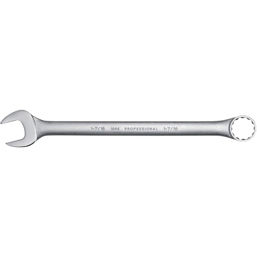 Combination Wrench, 12 Point, 1-7/16", Satin Finish Sécurité Médic