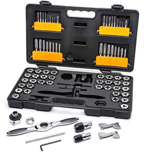 SAE/Metric Ratcheting Tap & Die Set, 77 Pieces Sécurité Médic