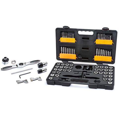 SAE/Metric Ratcheting Tap & Die Set, 77 Pieces Sécurité Médic