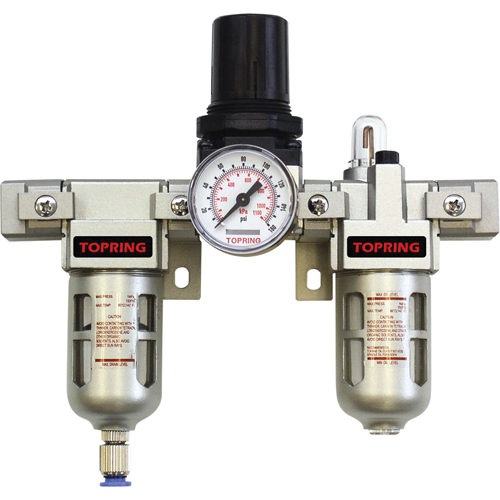 Airflo Modular Filter/Regulator & Lubricator (Gauge Included), 1/8" NPTF Sécurité Médic