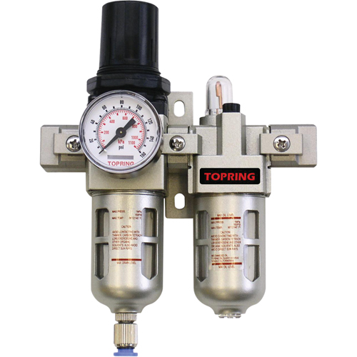 Airflo Modular Filter/Regulator & Lubricator (Gauge Included), 1/8" NPTF Sécurité Médic