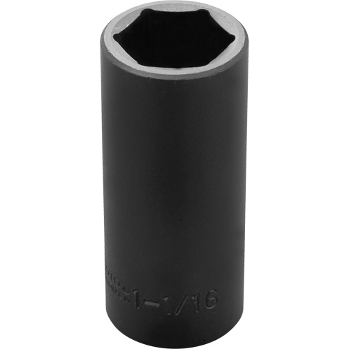 Socket, Impact, 1-1/16", 1/2" Drive, 6 Points, Deep Sécurité Médic