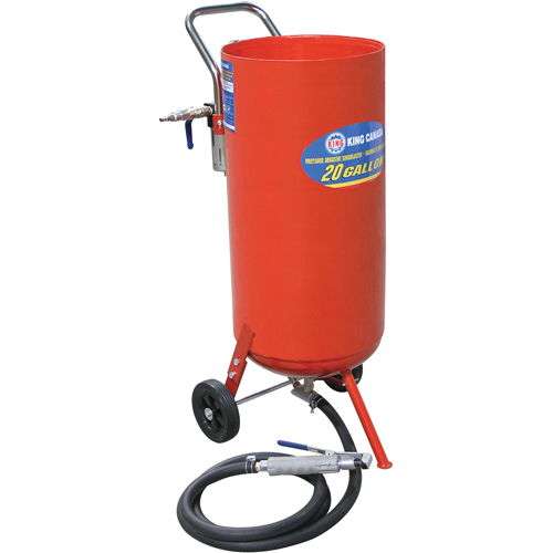 Pressure Abrasive Sandblasters, 6-25 CFM, 16.6 Gal. (20 US Gal) Tank Sécurité Médic
