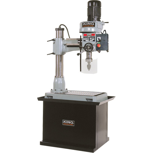 Radial Drilling Machine with Stand, 1/2" Chuck, 5 Speed(s), 19-5/8" W x 21-5/8" L, #3 Morse Sécurité Médic