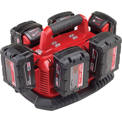 M18 Six Pack Sequential Charger, 18 V, Lithium-Ion Sécurité Médic