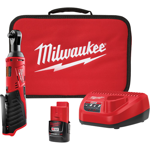 M12 Cordless Ratchet Kit, 12 V, 3/8" Drive Sécurité Médic