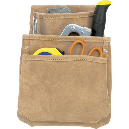 Sac Pour Pl&acirc;trier, Porte-outil multiple, Cuir, 3 Poches Sécurité Médic