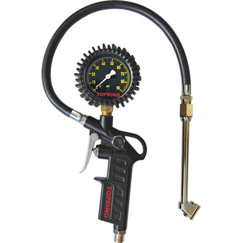 Tire Pressure Gauges - Dual Wheel Type- Pistol Grip Dial Inflator Gauges Sécurité Médic
