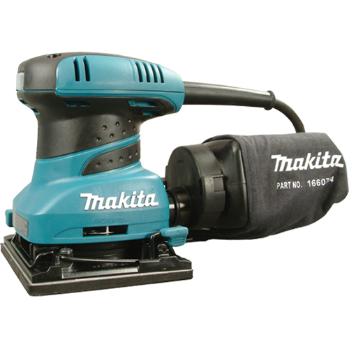 1/4 Sheet Finish Sander, 4-1/2 " x 5-1/2"/4-3/8" x 4" Sand Paper, 1.6 A, 120 V, 14,000 OPM Sécurité Médic