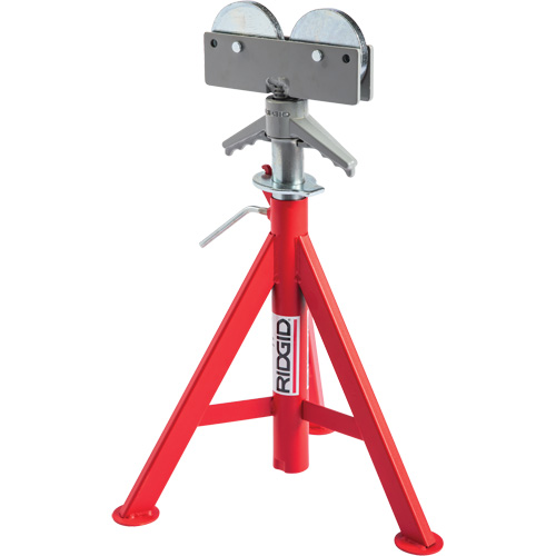 Roller Head Low Pipe Stand #RJ-98, 59-104 cm Height Adjustment, 12" Max. Pipe Capacity, 1000 lbs. Max. Weight Capacity Sécurité Médic