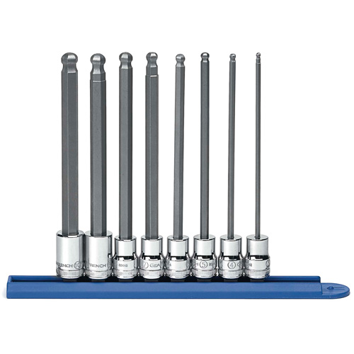 Long Ball End Metric Socket Set, Hex, 3/8" Drive, 8 Pcs Sécurité Médic