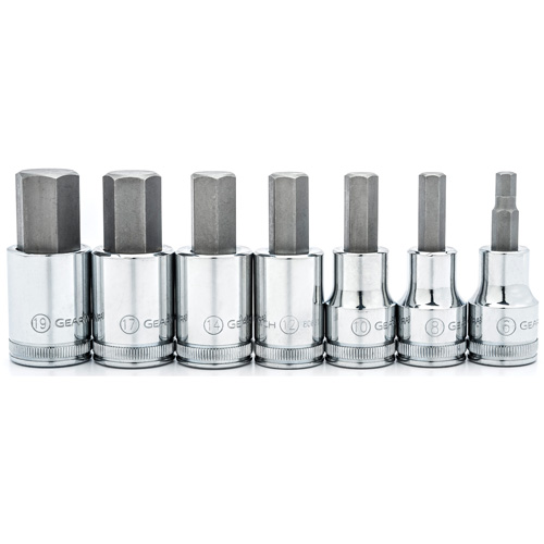 Metric Bit Socket Set, Hex, 1/2" Drive, 7 Pcs Sécurité Médic