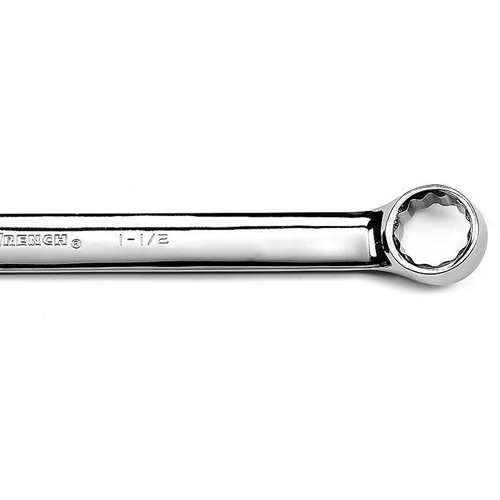 12-Point Long Pattern Combination Wrench, 12 Point, 1-1/2", Chrome/Polished Finish Sécurité Médic