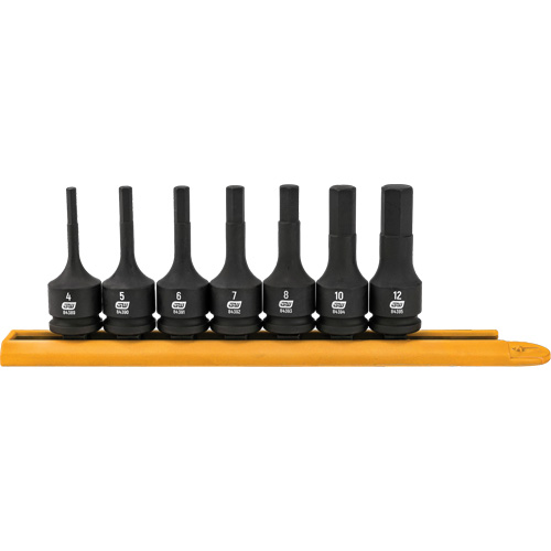 Hex Bit Impact Metric Socket Set, 7 Pieces Sécurité Médic