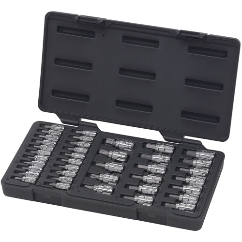 Pass-Thru SAE/Metric Bit Socket Set, Hex/Phillips/Slot/Torx&reg;, 1/4"/3/8" Drive, 39 Pcs Sécurité Médic