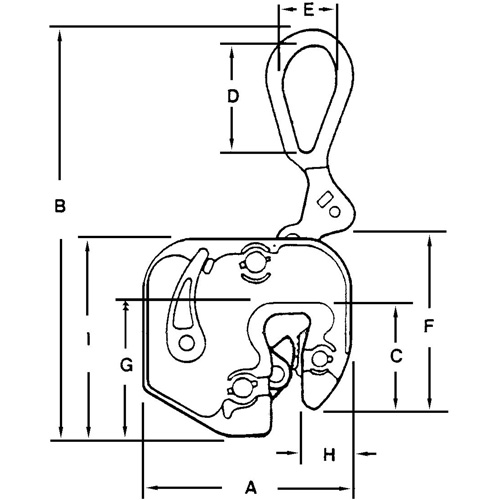 &eacute;lingue l&egrave;ve-t&ocirc;le GXL, 1000 lb (0,5 tonne), Ouverture de la m&acirc;choire de 1/16" - 5/8" Sécurité Médic