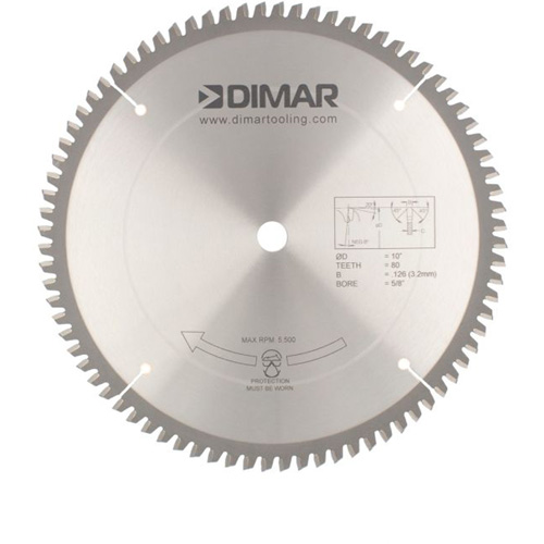 Contractor Saw Blades, 10", 80 Teeth, Non-Ferrous Use Sécurité Médic