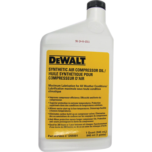 Synthetic Compressor Oil Sécurité Médic