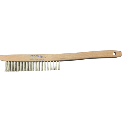 Brosses de nettoyage &agrave; manche recourb&eacute;, Acier inoxydable, 4 x 19 rangs de fils, Longueur 14" Sécurité Médic