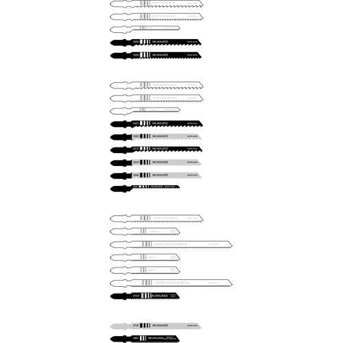 Lame de scie sauteuse, Bim&eacute;tal, Tige en T, 4" lo, 6 dents par pouce Sécurité Médic