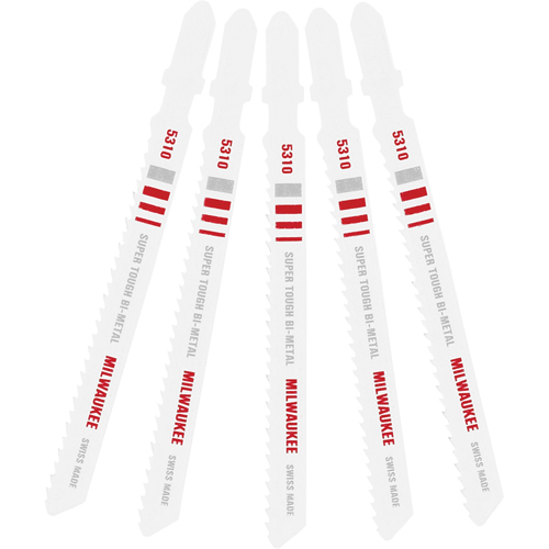 Lame de scie sauteuse, Bim&eacute;tal, Tige en T, 4" lo, 10 dents par pouce Sécurité Médic