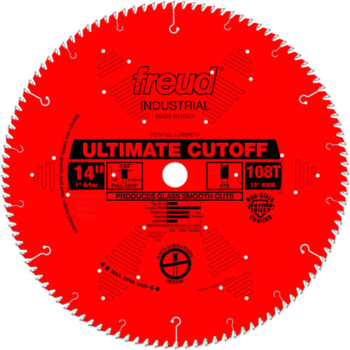 Lames de scie industrielle TCS - finition et coupe en travers, 14", 108 dents, Pour Bois Sécurité Médic
