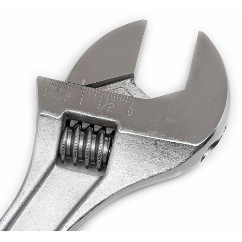Adjustable Tapered Handle Wrench - Carded, 15" L, 1-11/16"/43 mm Max Width, Chrome/Polished Sécurité Médic
