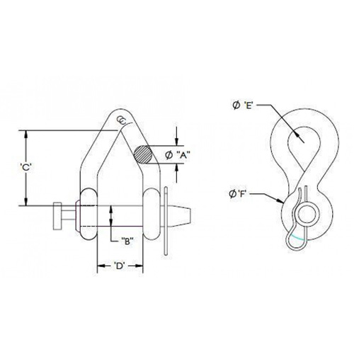 Campbell&reg; Short Body Twisted Clevis Sécurité Médic