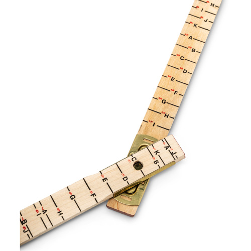 Red End&reg; Oversized Brick Mason Rule, 6' L, Wood, 1/16" Graduations Sécurité Médic