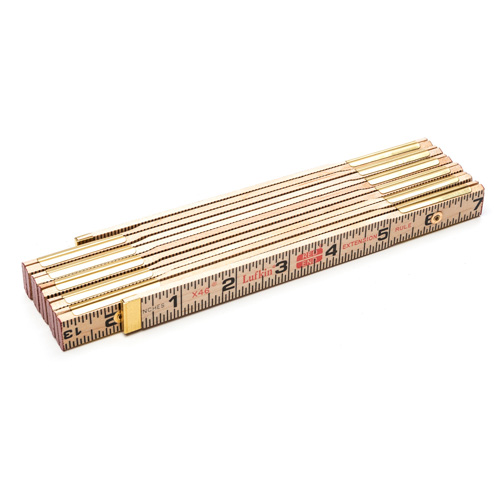 Folding Rule, 6' L, Wood, 1/16" Graduations Sécurité Médic
